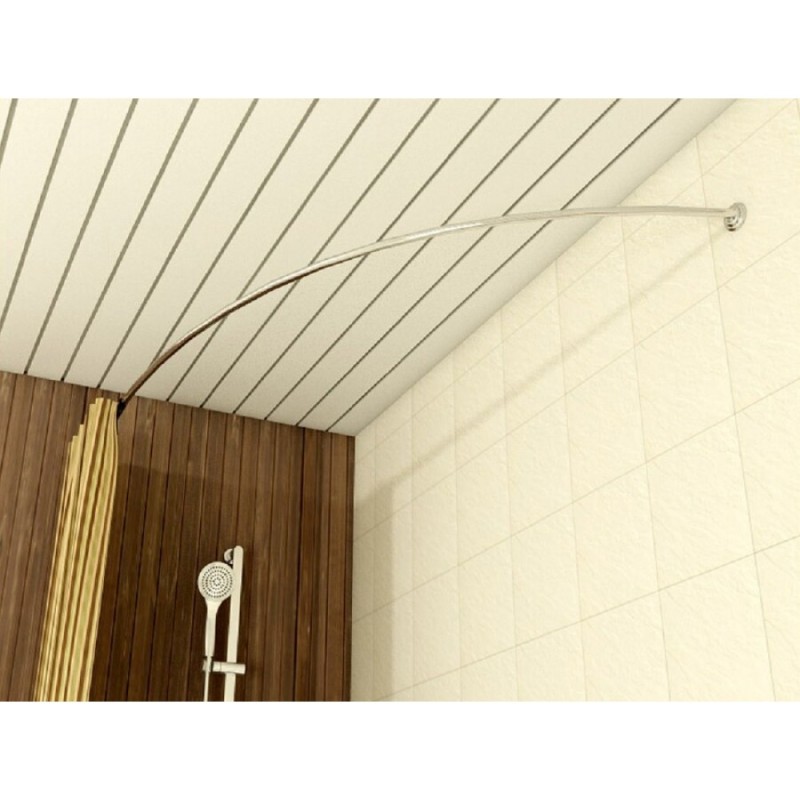 Карниз для ванной Vayer Азалия/Аура 150 х 105 см, цвет хром, Гл000003415