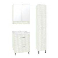 Тумба под раковину Style Line Ассоль 60 ЛС-00000342 Люкс Plus, 60 см, напольная, техно платина