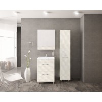 Тумба под раковину Style Line Ассоль 60 ЛС-00000342 Люкс Plus, 60 см, напольная, техно платина