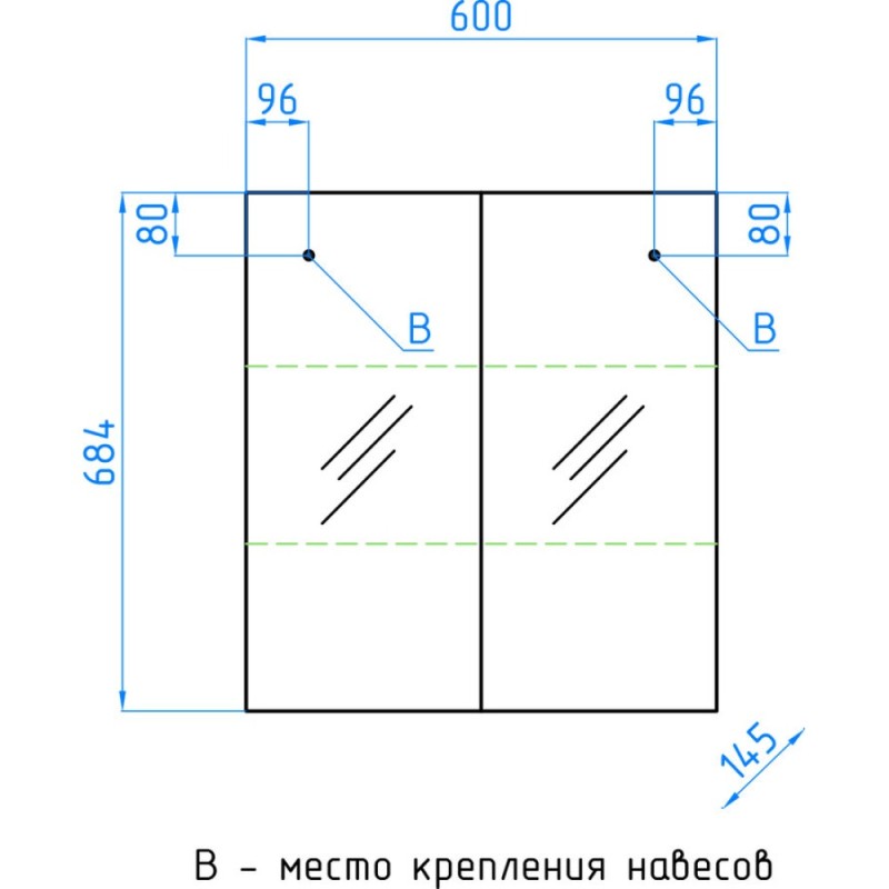 Зеркало-шкаф Style Line Амарант 60 ЛС-00000351, 60 см, подвесное, белое