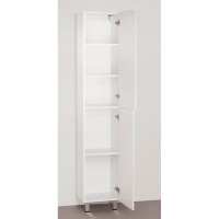 Шкаф-пенал Style Line Ассоль 36 ЛС-00000357 Люкс, 36 см, напольный, техно платина