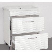 Тумба под раковину Style Line Ассоль 70 ЛС-00000358 Люкс Plus, 70 см, напольная, техно платина