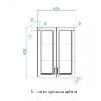 Шкаф подвесной Style Line Олеандр-2 ЛС-00000407, 60 см, цвет рельеф пастель