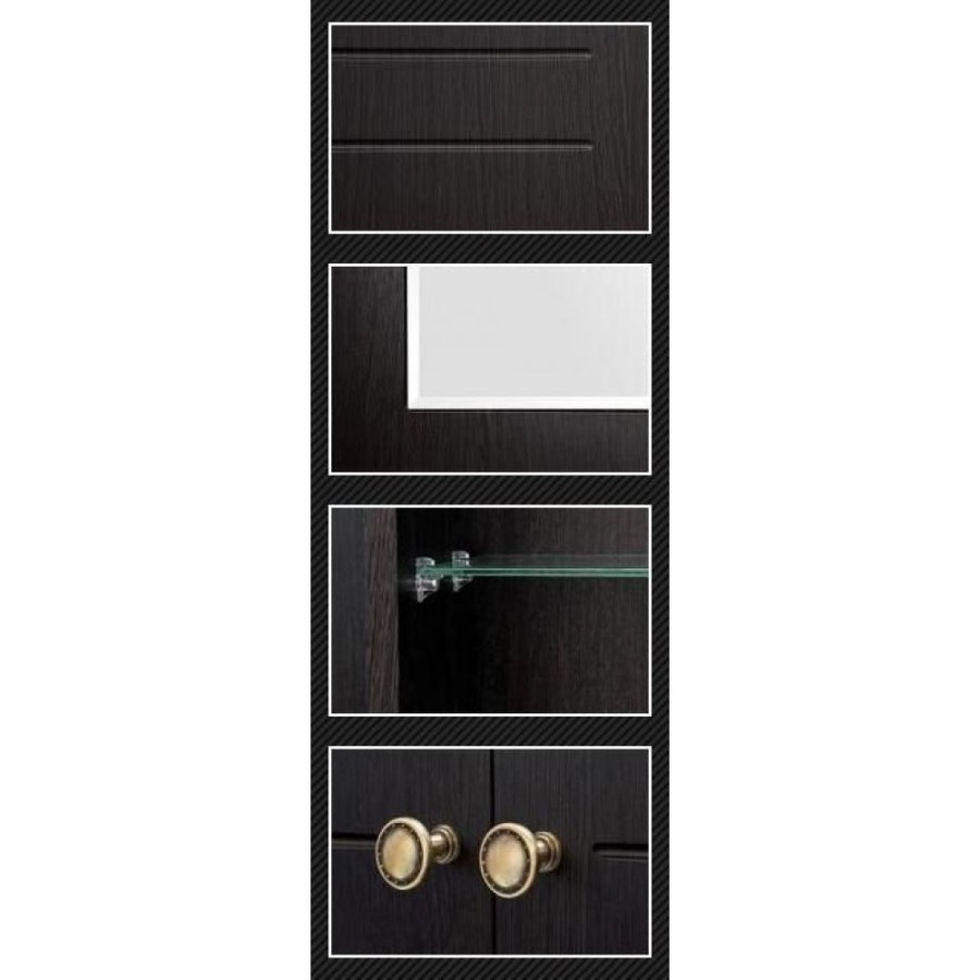 Шкаф подвесной Style Line Кантри ЛС-00000465, 60 см, цвет венге
