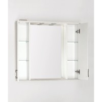 Зеркало-шкаф Style Line Олеандр-2 90/С ЛС-00000484, 90 см, подвесное, рельеф пастель