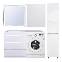 Тумба под раковину Style Line El Fante Даллас 130, Люкс Plus, 130 см, напольная, белая, СС-00000558