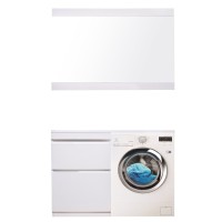 Тумба под раковину Style Line Даймонд 120 СС-00000559 Люкс Plus, 120 см, напольная, белая