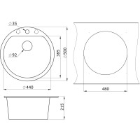 Кухонная мойка Granula GR-5101 5101es, эспрессо