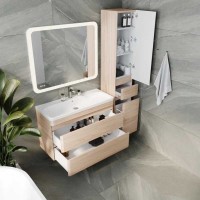 Тумба под раковину Style Line Атлантика 100 ЛС-00000686 Люкс Plus, 100 см, подвесная, ясень перламутр