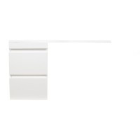Тумба под раковину Style Line Даллас 110 СС-00000704 Люкс Plus, 110 см, подвесная, белая, левая