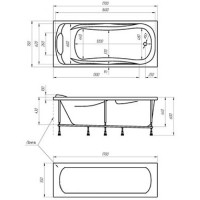 Ванна акриловая Relisan Marina 170 х 75 см