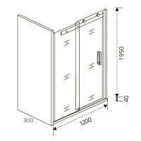 Душевой уголок Good Door Puerta Г-об. KS-624, ПУ00001, 120 х 80 см, стекло прозрачное, профиль хром