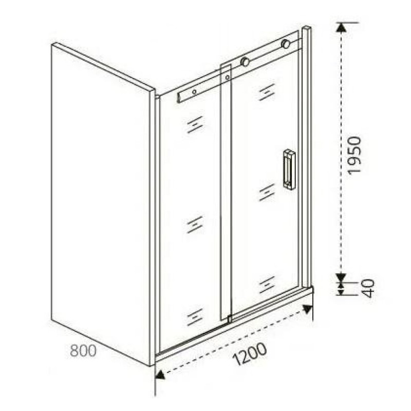 Душевой уголок Good Door Puerta Г-об. KS-624, ПУ00001, 120 х 80 см, стекло прозрачное, профиль хром