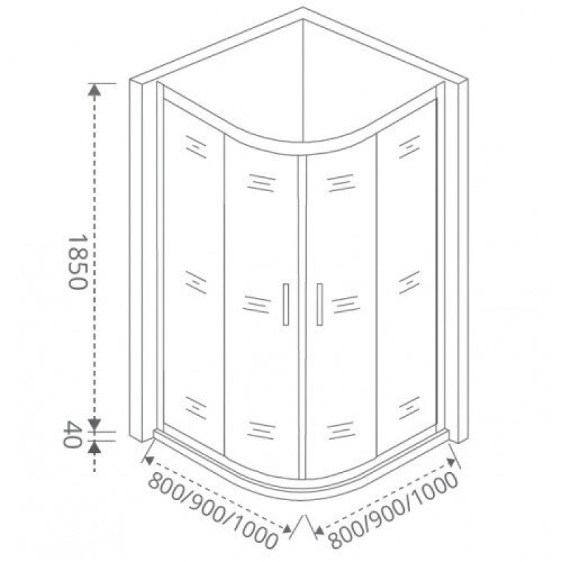 Душевое ограждение Good Door Latte R-80-C-WE, 80 х 80 см, стекло прозрачное, белый, ЛА00001