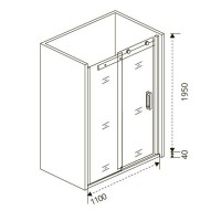Душевая дверь в нишу Good Door Altair WTW-110-C-CH, 110 х 195 см, стекло прозрачное, хром, АЛ00001