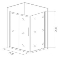 Душевая дверь Good Door Idea WTW-110-C-CH, 110 х 195 см, стекло прозрачное, профиль хром, ИД00001