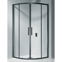 Душевое ограждение Good Door Cofe R-80-C-B , 80 х 80 х 190 см, стекло прозрачное, профиль черный, КФ00001