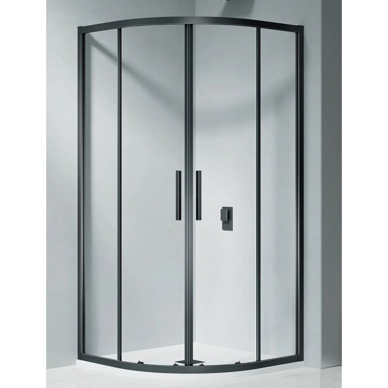 Душевое ограждение Good Door Cofe R-80-C-B , 80 х 80 х 190 см, стекло прозрачное, профиль черный, КФ00001