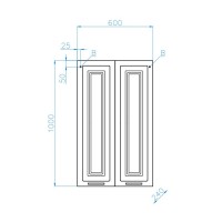 Шкаф подвесной Style Line Альба ЛС-000010051, 60 см, 2 полки, цвет белый