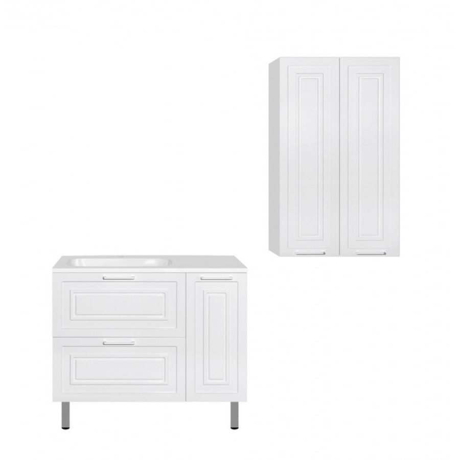 Шкаф подвесной Style Line Альба ЛС-000010051, 60 см, 2 полки, цвет белый