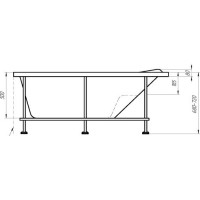 Акриловая ванна Relisan Isabella 170x90 L (Гл000010529)