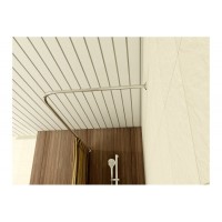 Карниз для ванной Relisan Тринити 160 х 120 см, Г-образный, цвет хром, Гл000012365