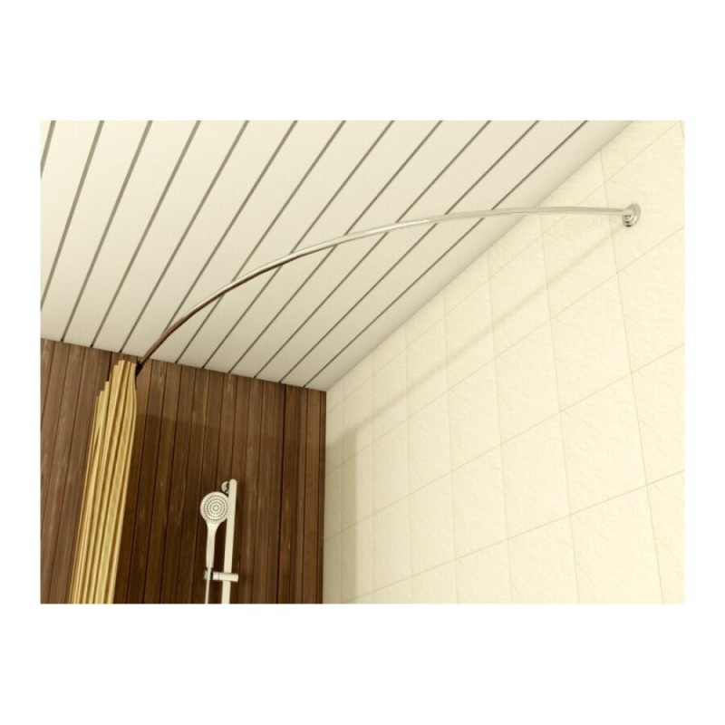Карниз для ванной Vayer Briza 140 х 140 см, полукруглый, цвет хром, Гл000012707