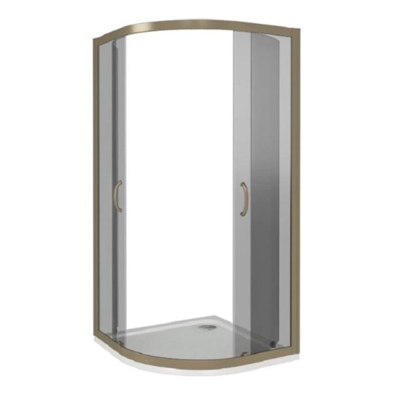 Душевой уголок Good Door Jazz R-80-G-BR, ДЖ00002, 80 х 80 см, стекло матовое, профиль бронза