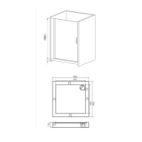 Душевая дверь в нишу Good Door Mokka DR-100-C-WE, 100 х 185 см, стекло прозрачное, белый, МК00002
