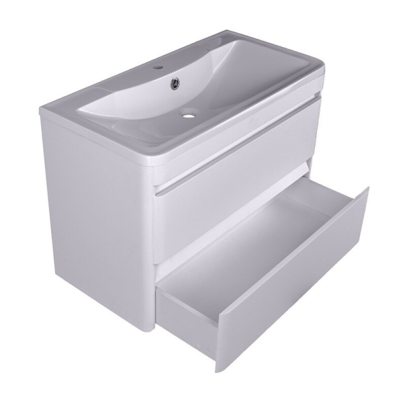 Тумба под раковину Style Line Атлантика 90 СС-00002210 Люкс Plus, 90 см, подвесная, белая
