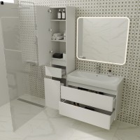 Тумба под раковину Style Line Атлантика 90 СС-00002210 Люкс Plus, 90 см, подвесная, белая