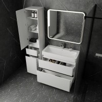 Тумба под раковину Style Line Атлантика 90 СС-00002212 Люкс Plus, 90 см, напольная, белая, антискрейч