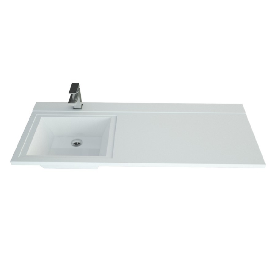 Раковина Style Line Даллас 140 СС-00002220, 140 x 48 см, белая, левая
