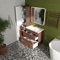 Пенал Style Line Атлантика Люкс Plus, 35 см, подвесной/напольный, старое дерево, СС-00002222