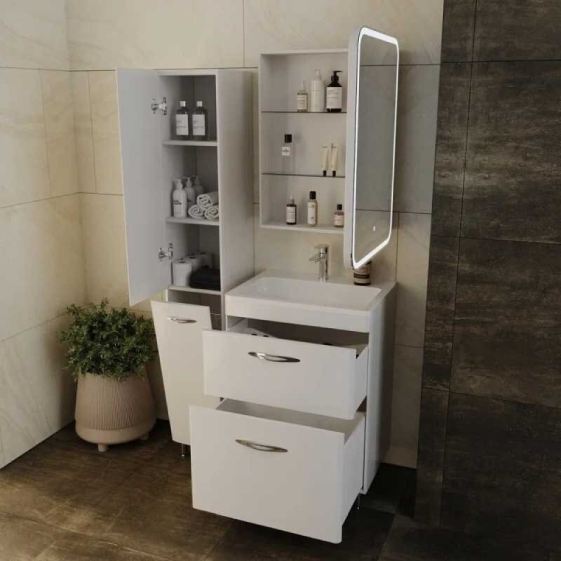 Тумба под раковину Style Line Каре 60 СС-00002265, 60 см, напольная, белая