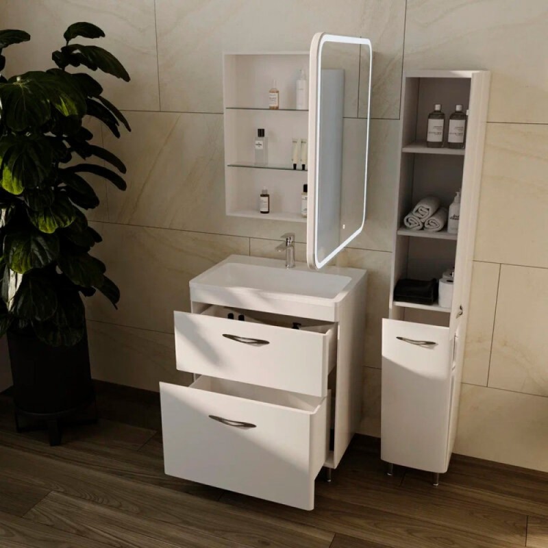 Тумба под раковину Style Line Каре 70 СС-00002266, 70 см, напольная, белая