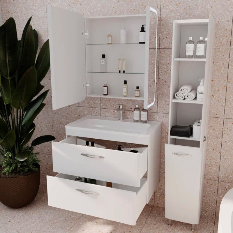 Тумба под раковиной Style Line Каре 80 СС-00002270, 80 см, подвесная, белая