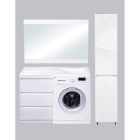 Тумба под раковину Style Line Даллас 120 Люкс Plus напольная, белая СС-00002272 120 см