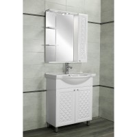Тумба под раковину Style Line Канна 75 см, люкс, белая, ЛС-00002283