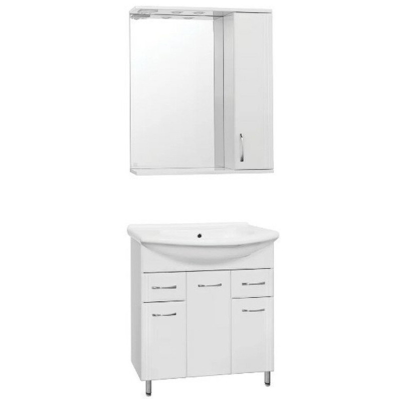Тумба под раковину Style Line Эко Стандарт 75 см, белая, ЛС-00002286