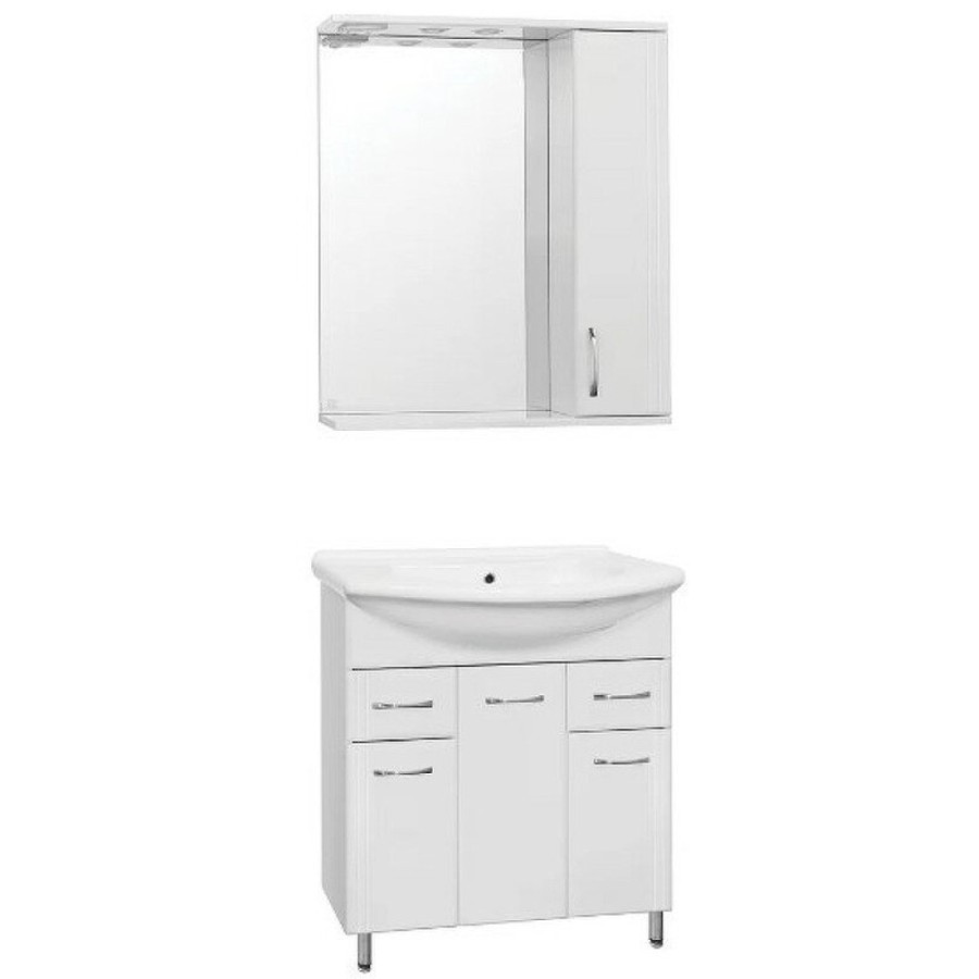 Тумба под раковину Style Line Эко Стандарт 75 см, белая, ЛС-00002286