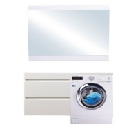 Тумба под раковину Style Line Даллас 150 СС-00002304, 85 см, подвесная, под стиральную машину, белая