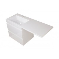 Тумба под раковину Style Line Даллас 150 СС-00002304, 85 см, подвесная, под стиральную машину, белая