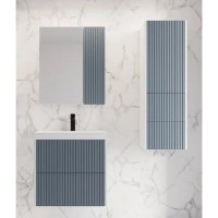 Тумба под раковину Style Line Стокгольм 60 ЛС-00002306, 60 см подвесная, белый софт, графит софт