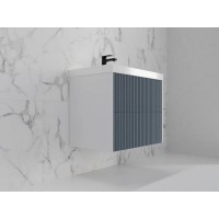 Тумба под раковину Style Line Стокгольм 70 ЛС-00002312, 70 см подвесная, белый софт, графит софт