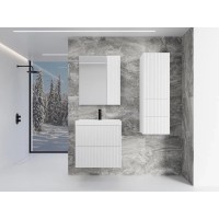 Тумба под раковину Style Line Стокгольм 80 ЛС-00002315, 80 см подвесная, белый рифленый софт