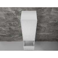 Шкаф-пенал Style Line Стокгольм, 36 см, подвесной, правый, белый рифленый софт, ЛС-00002316