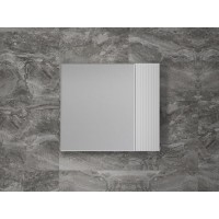 Зеркальный шкаф Style Line Стокгольм 80 см, белый рифленый софт, ЛС-00002324