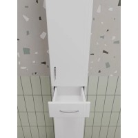 Шкаф-пенал напольный Style Line Эко Стандарт ЛС-00002328 с бельевой корзиной, 30 см, белая