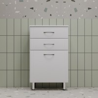 Тумба Style Line Эко Стандарт ТН 500, 50 см, 3 ящика, напольный, белый, ЛС-00002330